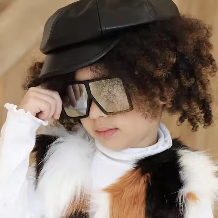 Kids Oversized Square Trendy Sunglasses